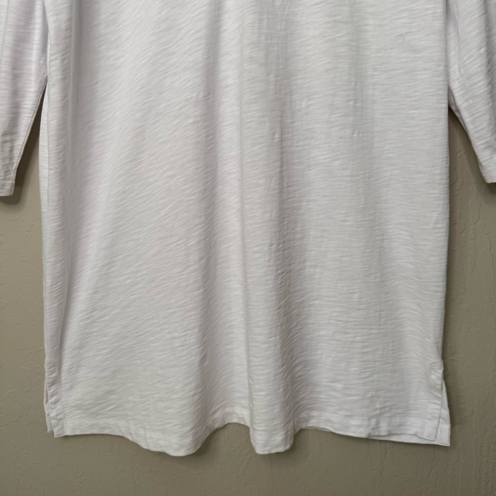 BODEN 100% Cotton White Knit Dress Tunic Beach Swim Cover Up Tassel Tie Size 18 - Picture 13 of 15